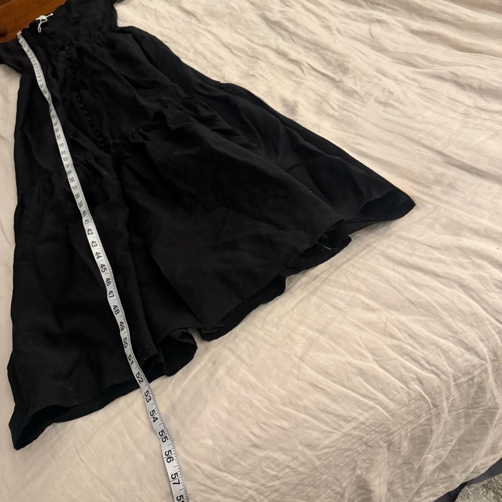 Stockholm Atelier Dress Womens Size 0 Button Down Black Maxi V Neck Lightwait - Picture 9 of 14